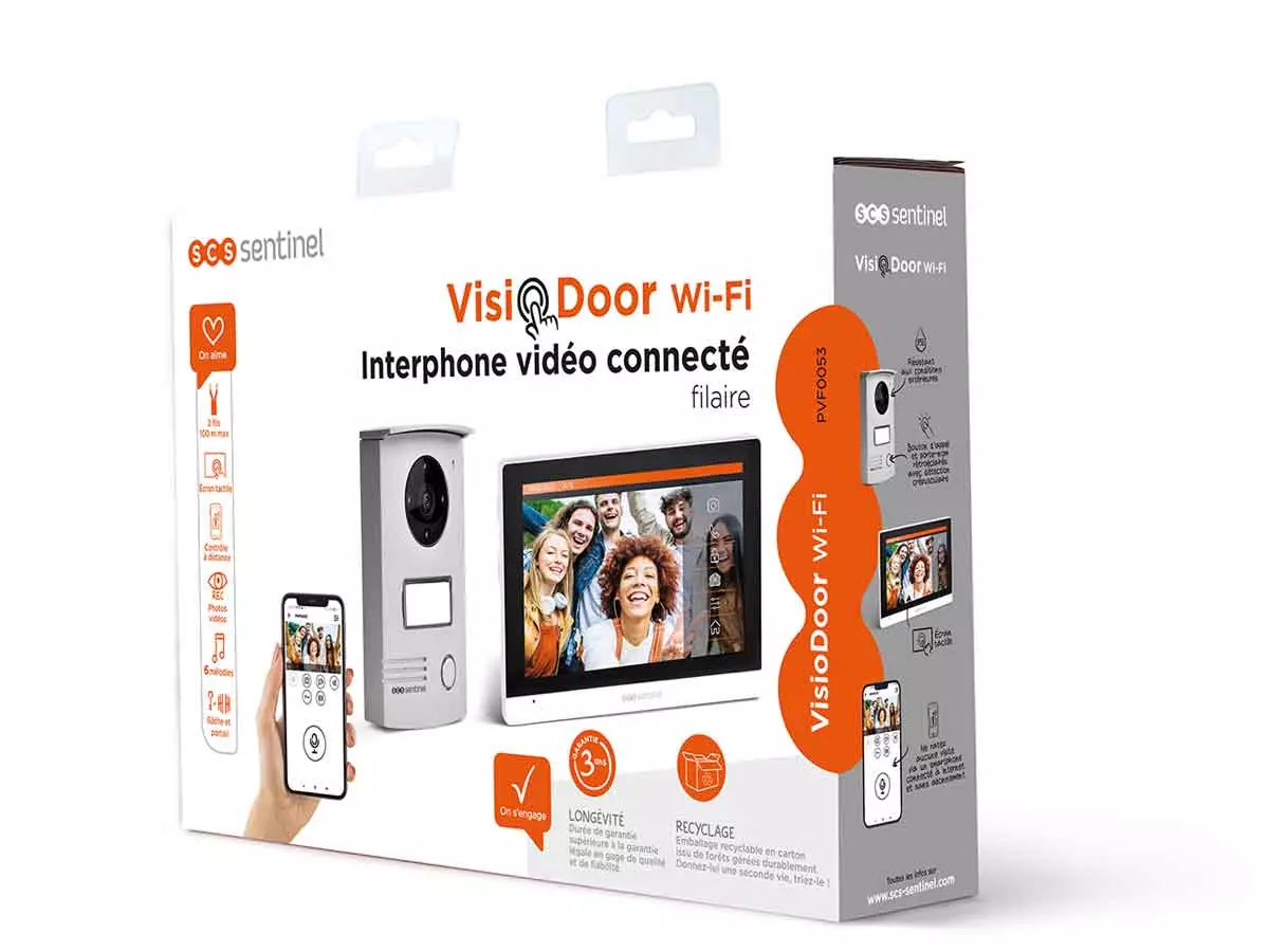 Interphone vidéo connecté filaire, VisioDoor Wi-Fi, VisioDoor Wi-Fi