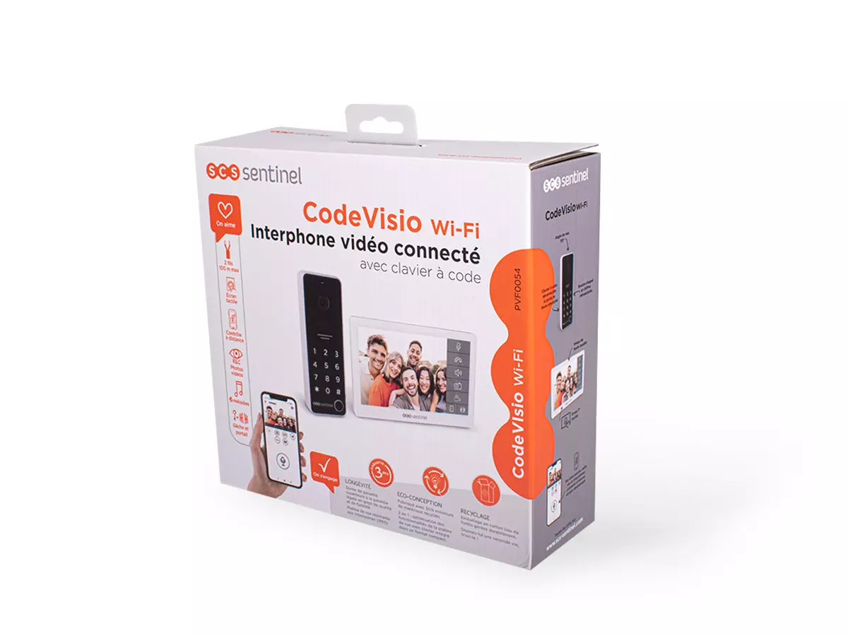 Interphone vidéo connecté filaire, CodeVisio Wi-Fi, CodeVisio Wi-Fi