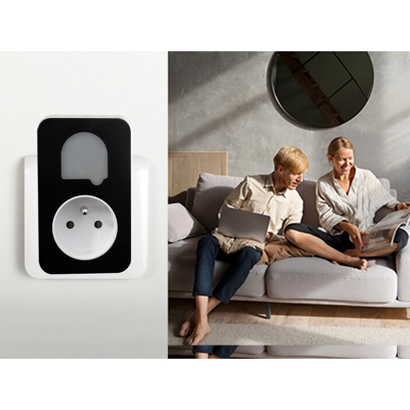 Sonnette sans fil sans pile reconditionnée - prise intégrée - SONE + Black