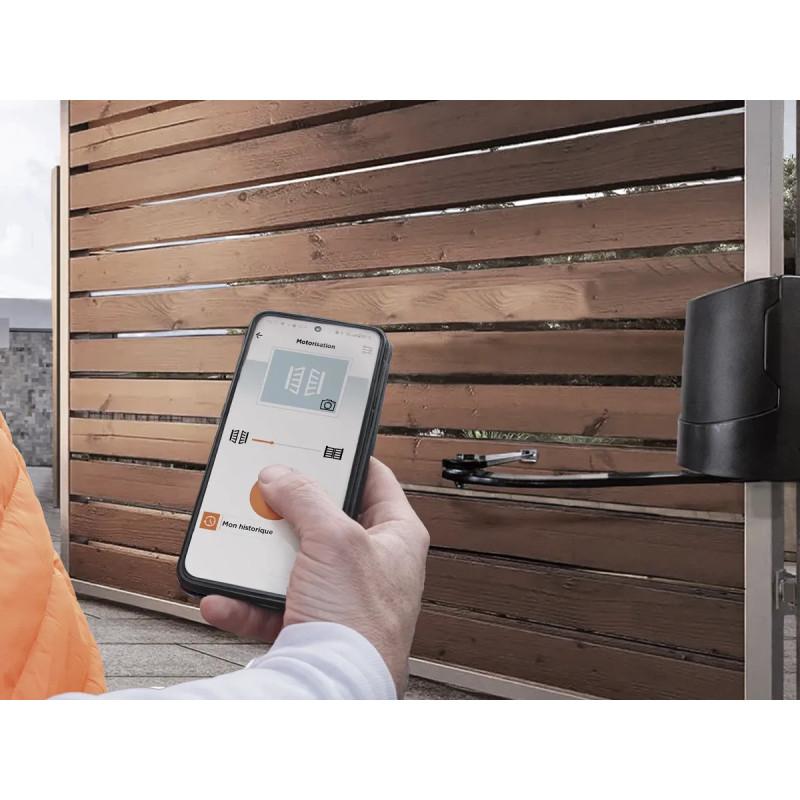 Motorización conectada para cancela batiente - SimplyOpen 2 Connect +