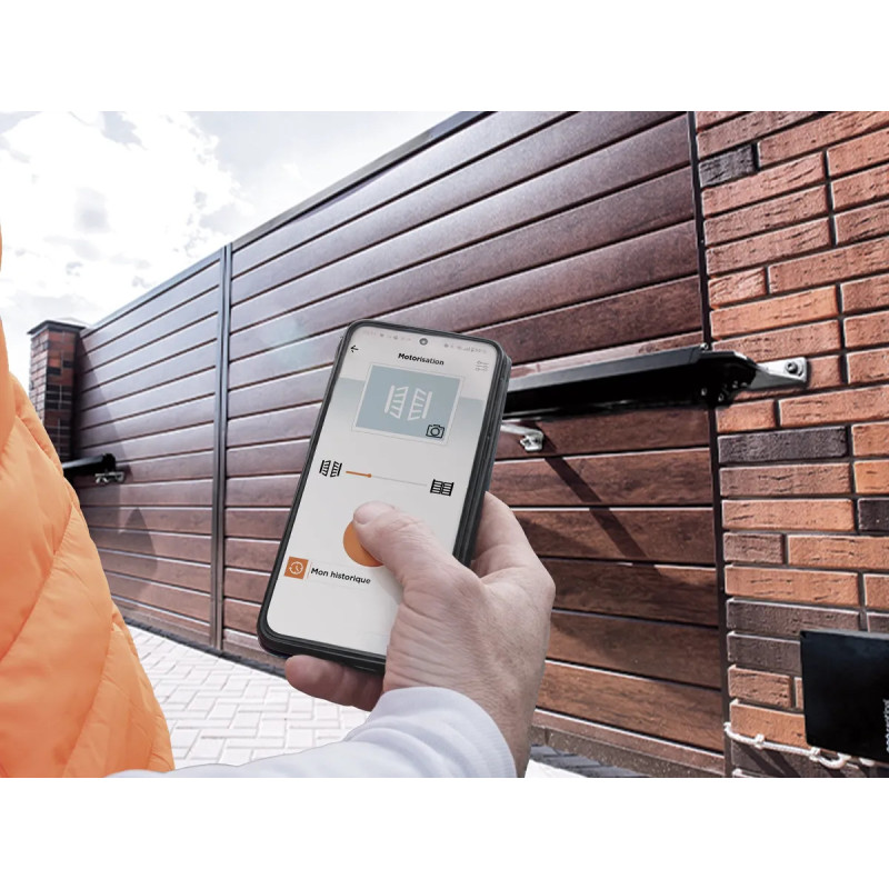 Motor de cancela conectado con kit de seguridad - SimplyOpen 1 Connect +