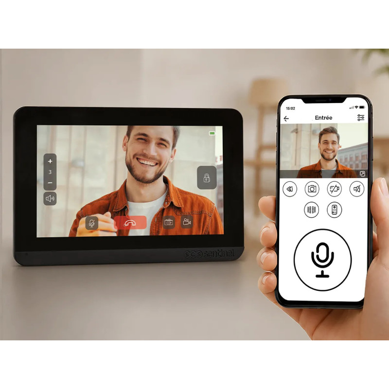 Visiophone Wi-Fi avec panneau solaire - HeyView Smart Air