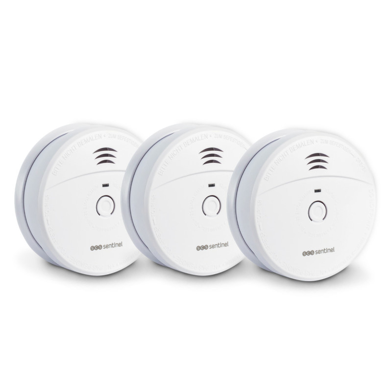 3 détecteurs de fumée NF autonomie 5 ans - SmokeAlarm