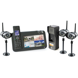 Kit interphone vidéo sans fil - DECT - Vidéosurveillance