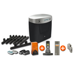Motorisation OPEN 3D COMFORT + Interphone CL 3622 B + transformateur 12V 1A.