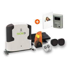 Motorisation portail SCS 3 COMFORT + interphone vidéo SOFIA M1E7 TOP W