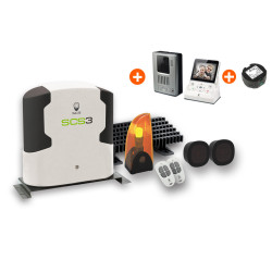 Motorisation SCS 3 COMFORT + Interphone vidéo sans fil WDP 100 + 1 transfo 12V 0.8A
