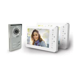 Interphone collectif 2 boutons - 2B1 et 2 moniteurs