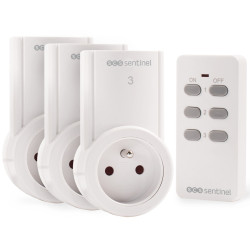 Kit de 3 enchufes con mando a distancia