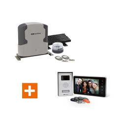 Kit motorisation portail coulissant OneGate 3 + VisioKit 7 RFID