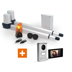 Kit motorisation portail battant avec visiophone 2 fils