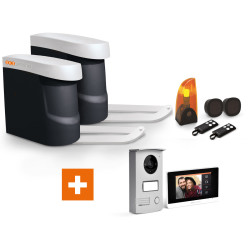 Kit moteur pour portail battant avec visiophone