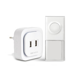 Carillon sans fil sans pile enfichable avec 2 ports USB
