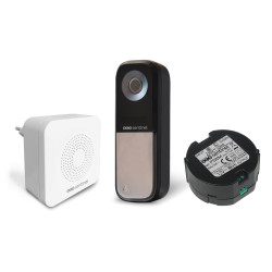Timbre de casa con vídeo conectado.