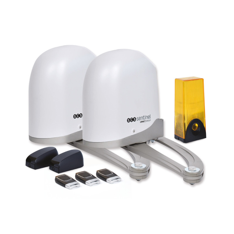 Motorización cancela batiente profesional brazos articulados