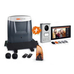 Kit automatisme portail coulissant avec visiophone 2 fils