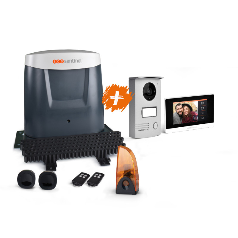 Kit motor puerta corredera + videoportero 2 hilos - OpenGate 3 Integral
