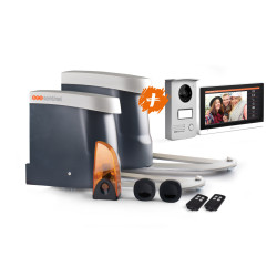 Kit automatisme pour portail battant avec visiophone
