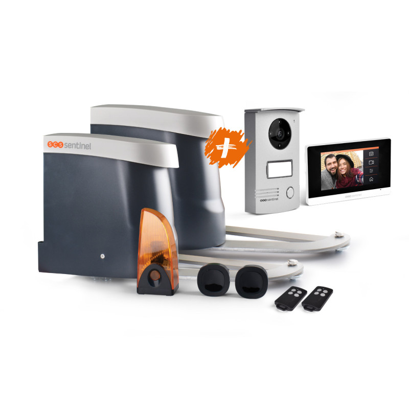 Kit de motor para cancela batiente con videoportero