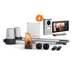 Kit moteur portail battant avec visiophone badges RFID