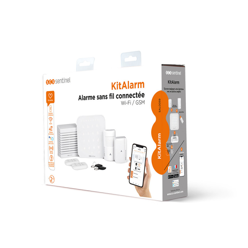 Kit alarme sans fil connecté Wi-Fi et GSM 4G