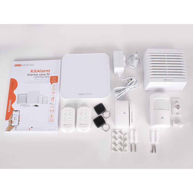 Kit alarme sans fil connecté Wi-Fi et GSM 4G