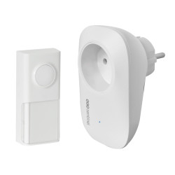 Reconditionné - Sonnette sans fil sans pile enfichable avec prise intégrée - EcoBell 100 Plug