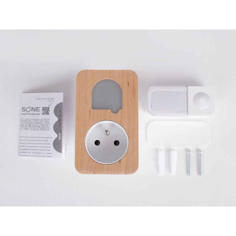 Reacondicionado - Timbre inalámbrico sin pilas con enchufe integrado SONE + Cosy