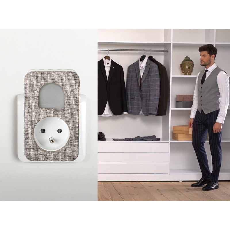 Timbre inalámbrico sin pilas reacondicionado con enchufe integrado - SONE + Stylé