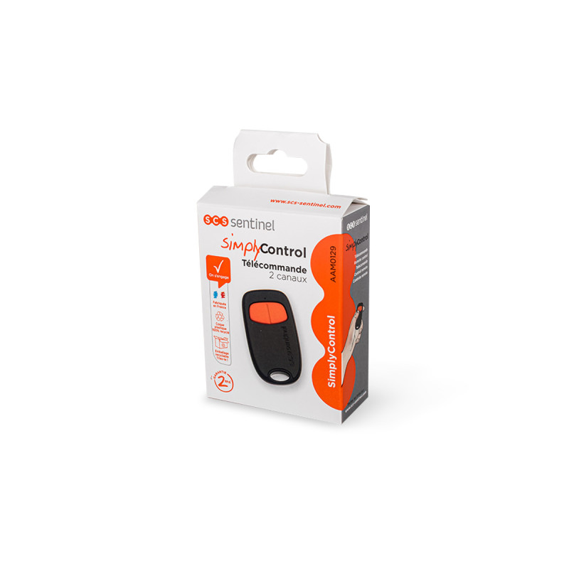 Télécommande de portail 2 canaux orange