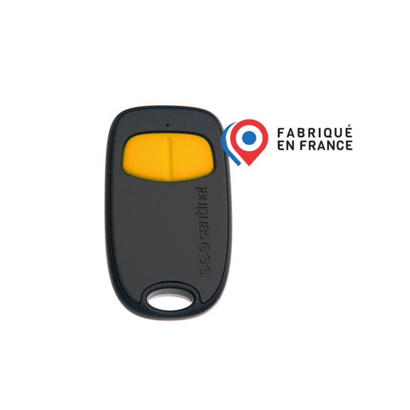 Télécommande de portail 2 canaux jaune