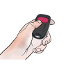 Mando de cancela de 2 canales fucsia
