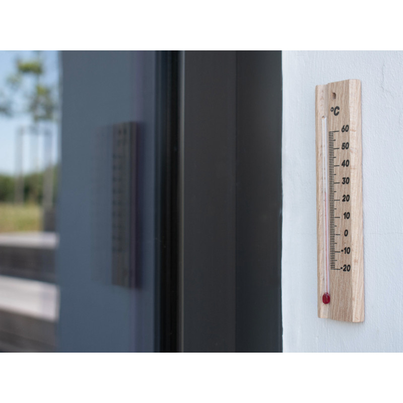 Termómetro de madera interior exterior