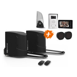 Kit motorisation de portail battant + Visiophone RFID