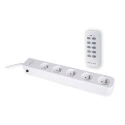 Rallonge multiprise avec télécommande 5 canaux