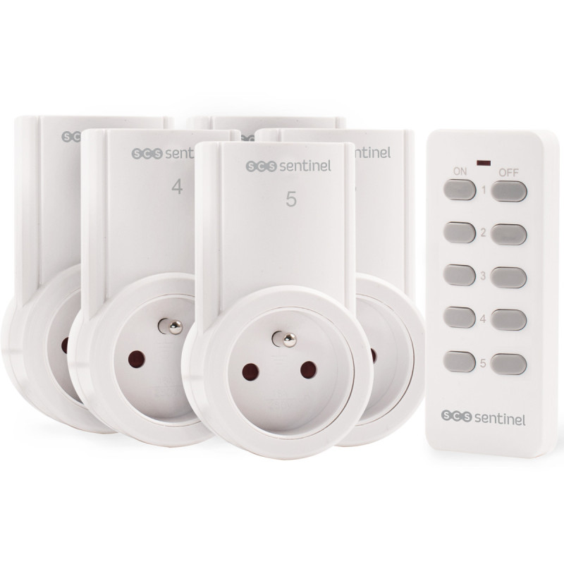 Kit 5 prises télécommandées reconditionné et pas cher - ControlPower 2300W