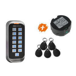 Clavier à codes RFID avec badges et alimentation 12V
