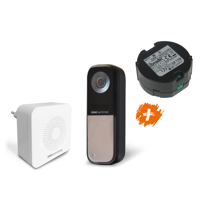 Sonnette de maison vidéo connectée avec alimentation