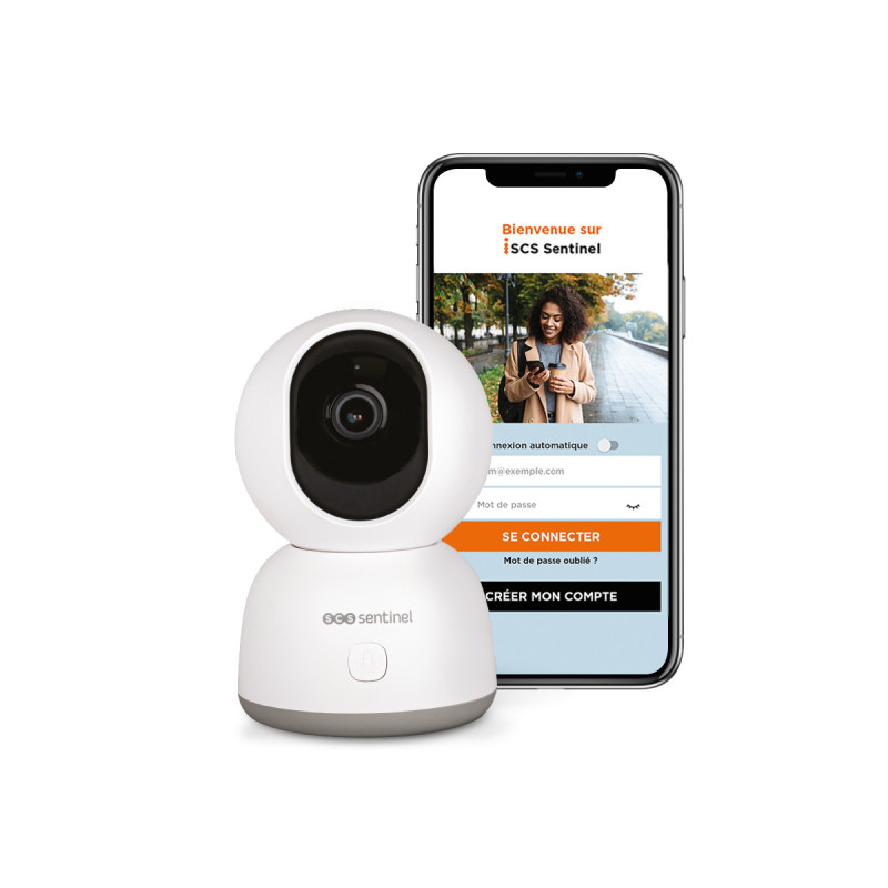 Caméra de surveillance rotative intérieure