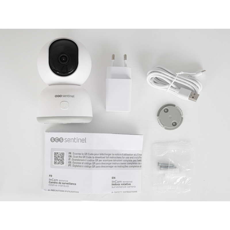 Caméra de surveillance rotative intérieure