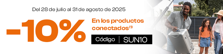 Oferta: -10% en productos conectados con el código promocional SUN10