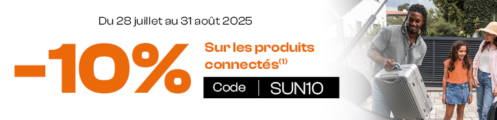 offre -10% sur les produits connectés avec le code promo SUN10