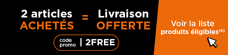2 articles achetés de la sélection = livraison offerte avec le code promo 2FREE