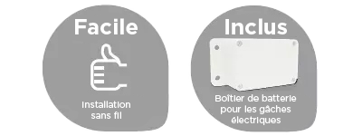 interphone audio duophone 150 avec un boitier à piles pour alimenter la platine de rue.