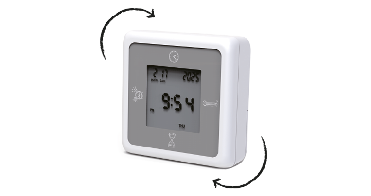 Il faut tourner le thermomètre multifonction pour accéder aux fonctions