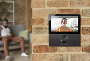 l'écran du visiophone 2 fils connecté visiowifi 7 est tactile et extra plat