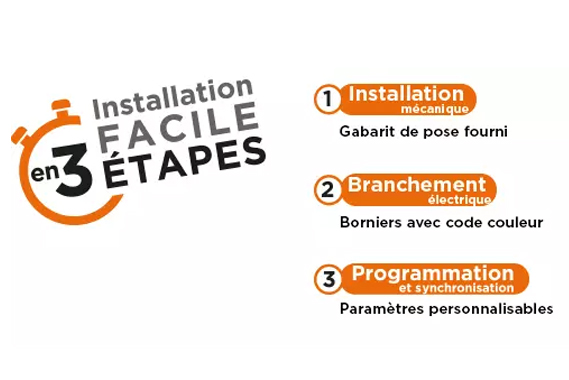 installation facile en 3 étapes