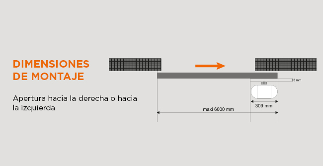 Motorización profesional para portón corredero con instalación fácil en 3 pasos y medidas de instalación