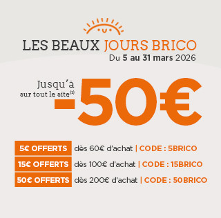 Jusqu'à -50€ sur tout le site !
