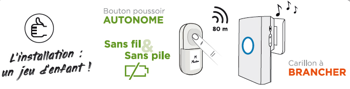 sonnette sans fil et sans pile